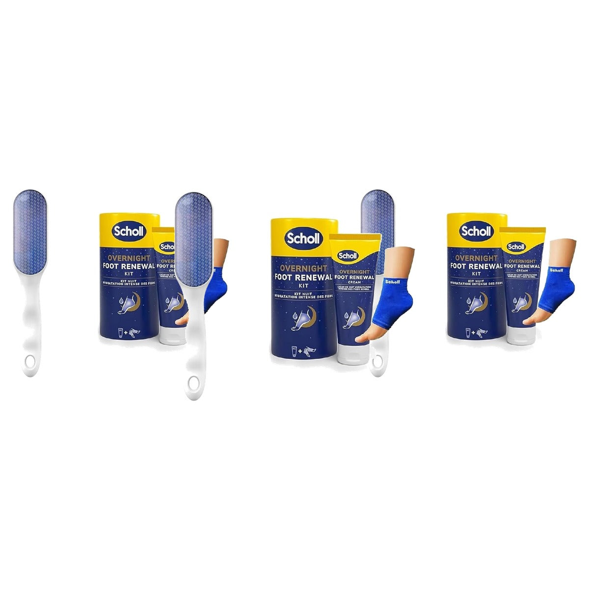 Dr. Scholl's Nano Glass voetvijl & set, 1 paar 3 x 60 ml - Voordeelverpakking