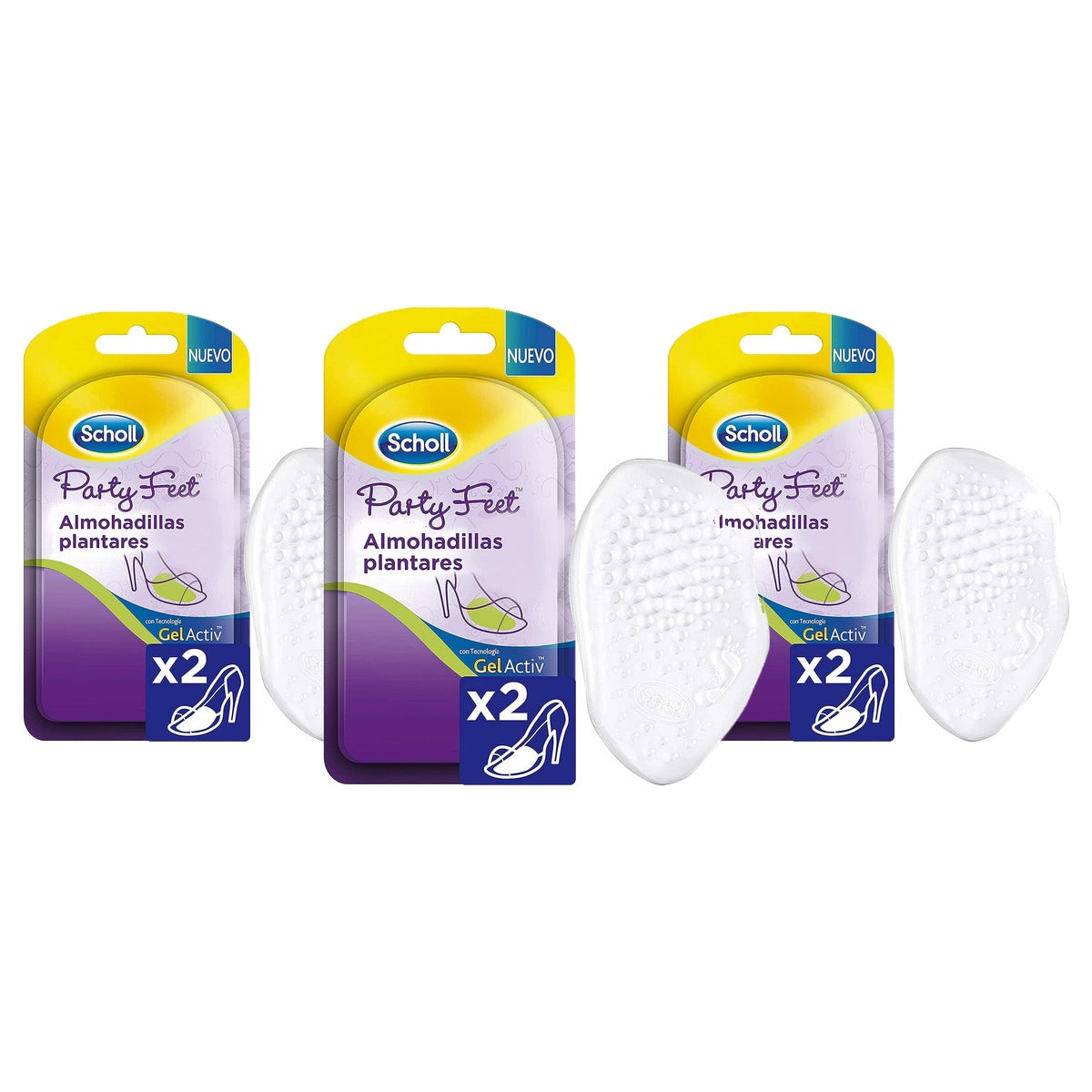 Dr. Scholl's Party Feet Almohadilla Plantar 2U - 3-pack