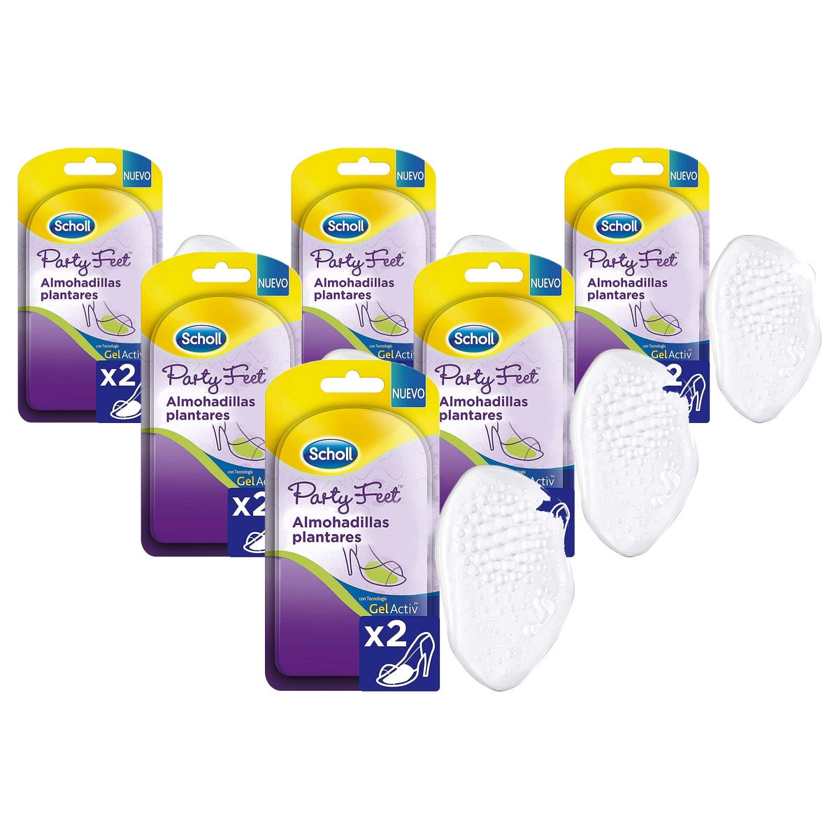 Dr. Scholl's Party Feet Almohadilla Plantar 2U - 6-pack