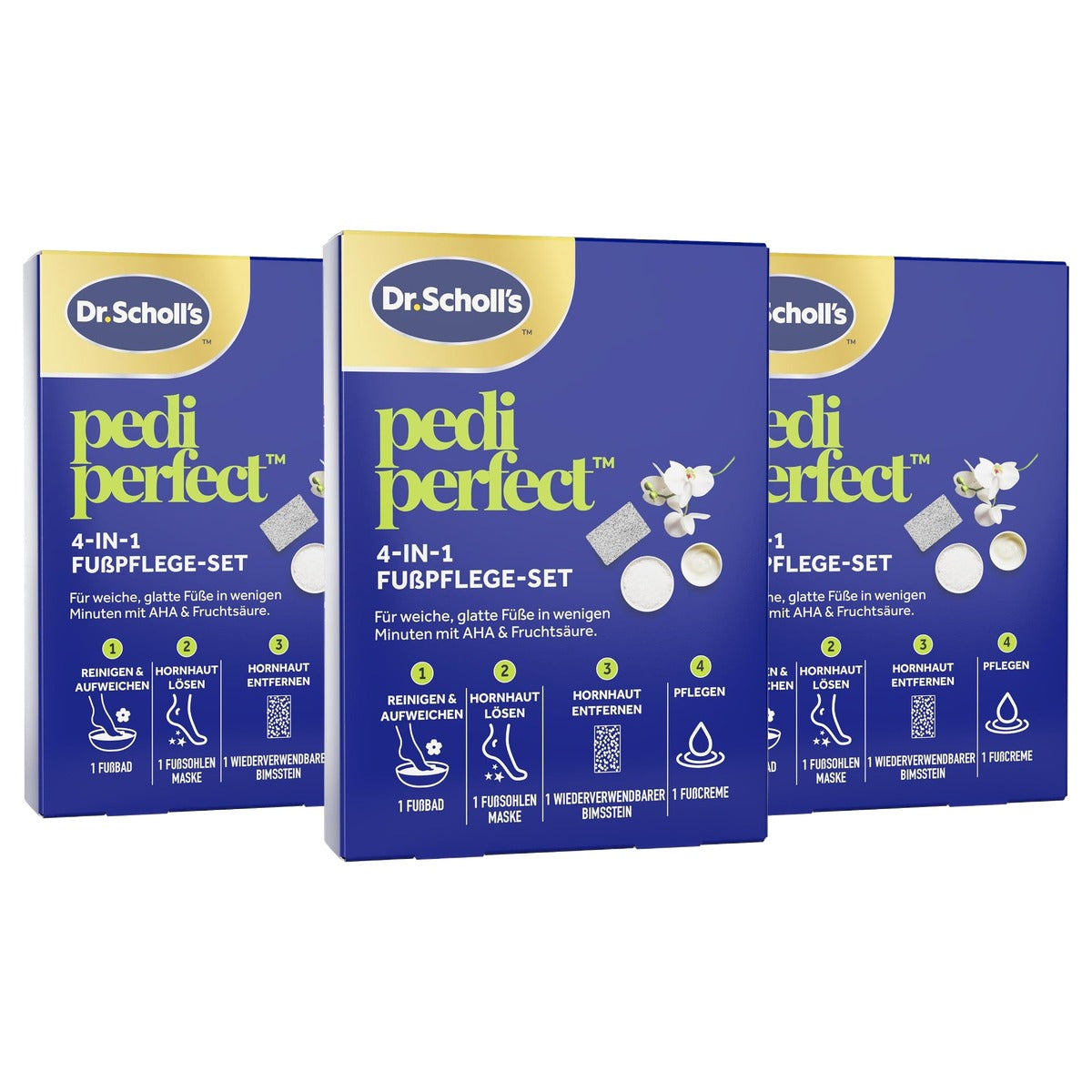Dr. Scholl's Pedi Perfect 4-in-1 verwenset - 3-pack