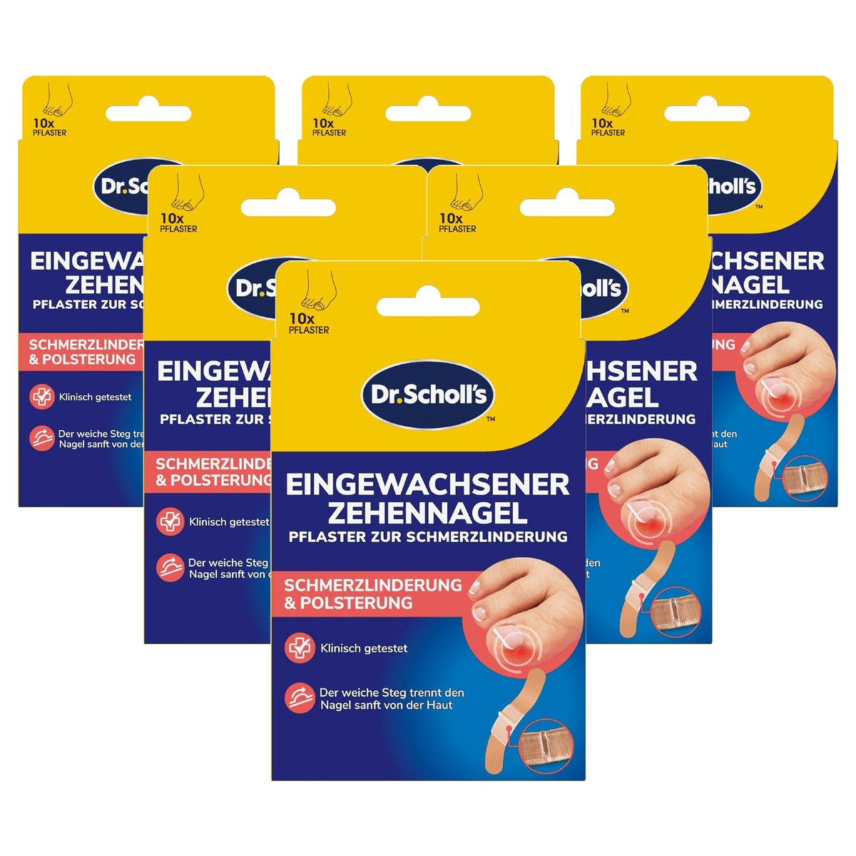 Dr. Scholl's Pleister voor ingegroeide teennagels 6 x 10 stuks - Voordeelverpakking