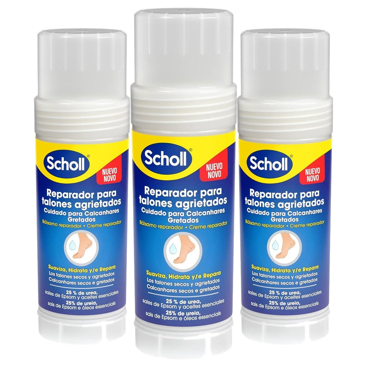 Dr. Scholl's Reparatiebalsem voor gebarsten hielen - 3-pack