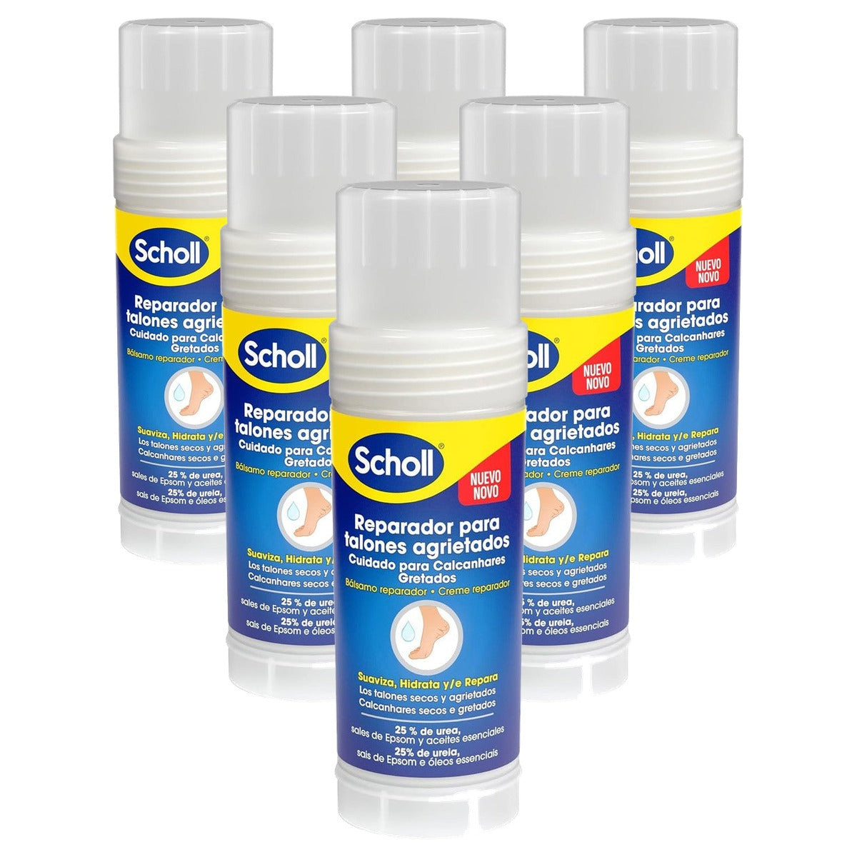 Dr. Scholl's Reparatiebalsem voor gebarsten hielen - 6-pack