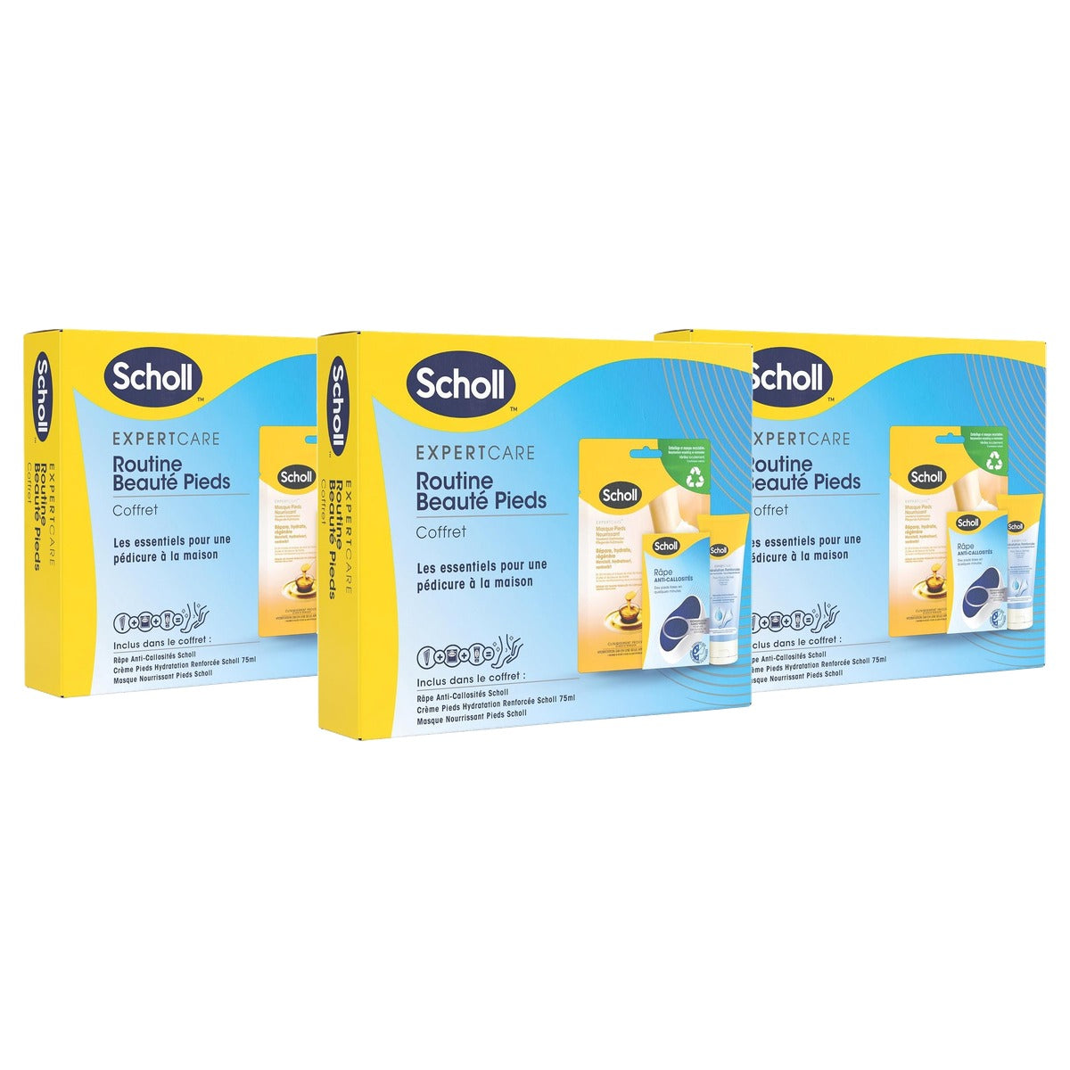 Dr. Scholl's Routine Beauté Pieds Set 3 x 75 ml - Voordeelverpakking