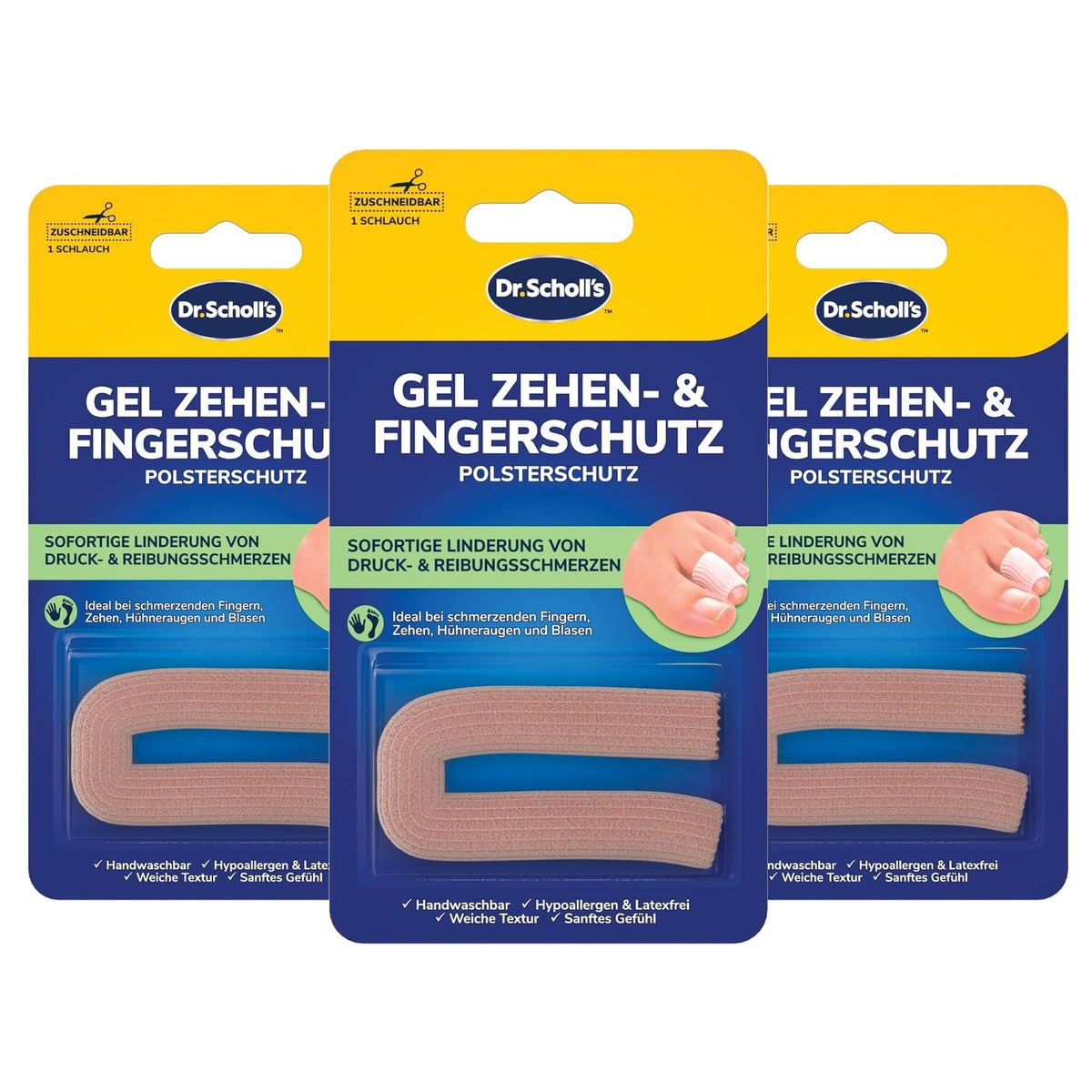 Dr. Scholl's Siliconen Gel Vinger- en Teenbescherming - 3-pack
