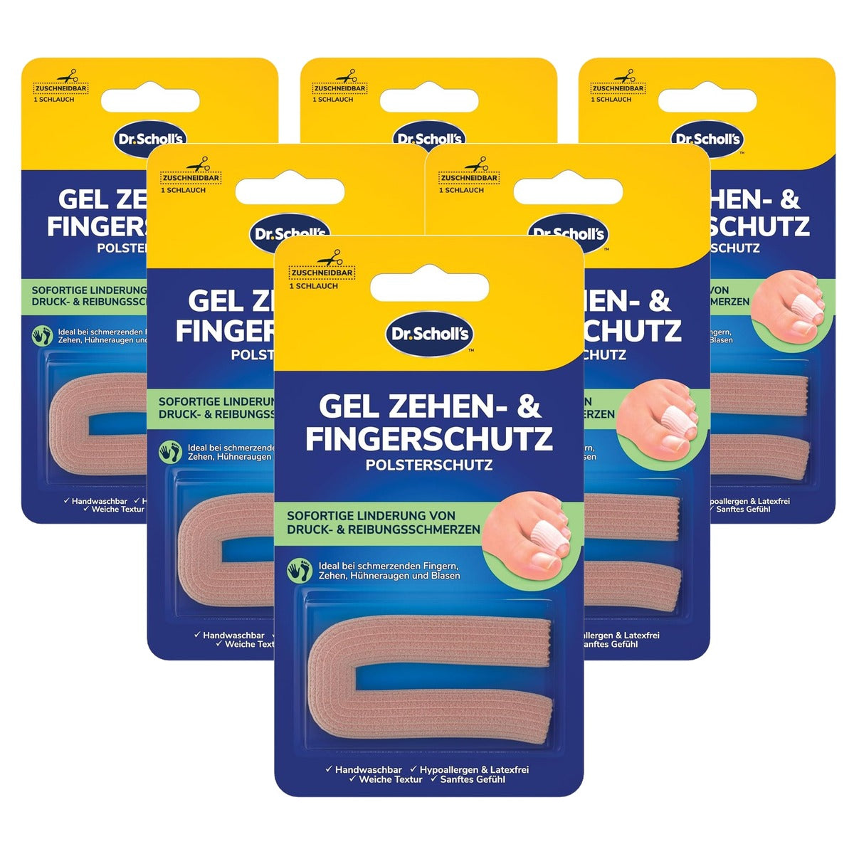 Dr. Scholl's Siliconen Gel Vinger- en Teenbescherming - 6-pack