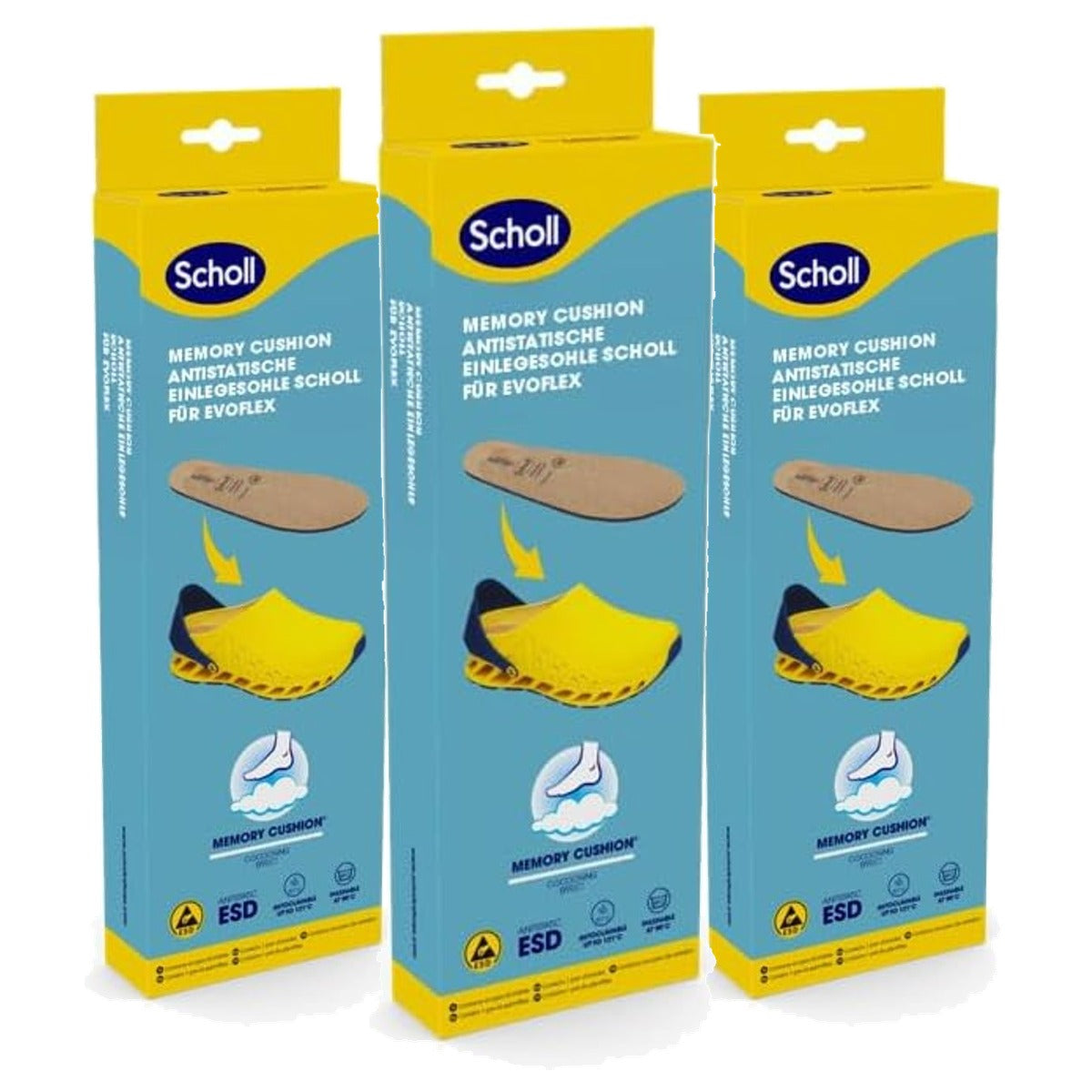 Dr. Scholl's Solette Antistatisch Memory Cushion inlegzolen 43 EU - 3-pack