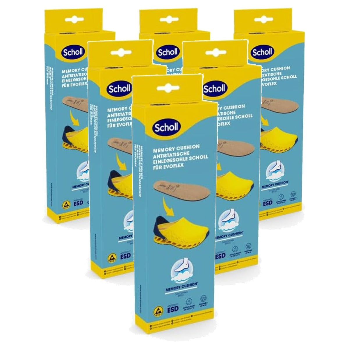 Dr. Scholl's Solette Antistatisch Memory Cushion inlegzolen 43 EU - 6-pack