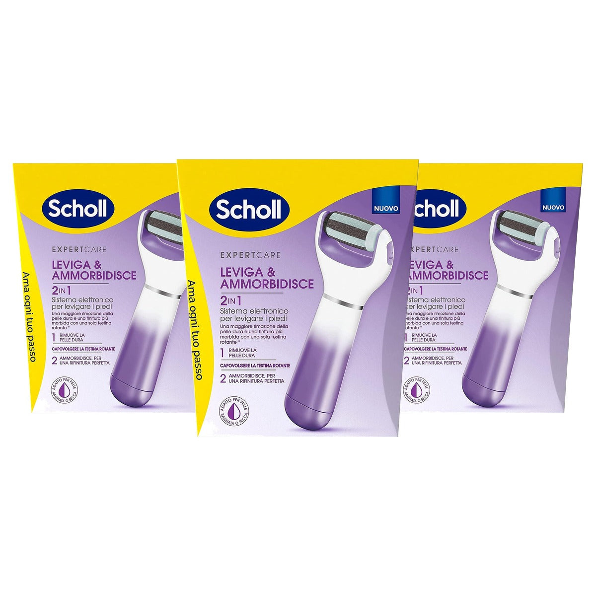 Dr. Scholl's Velvet 2-in-1 elektronisch pedicuresysteem - 3-pack
