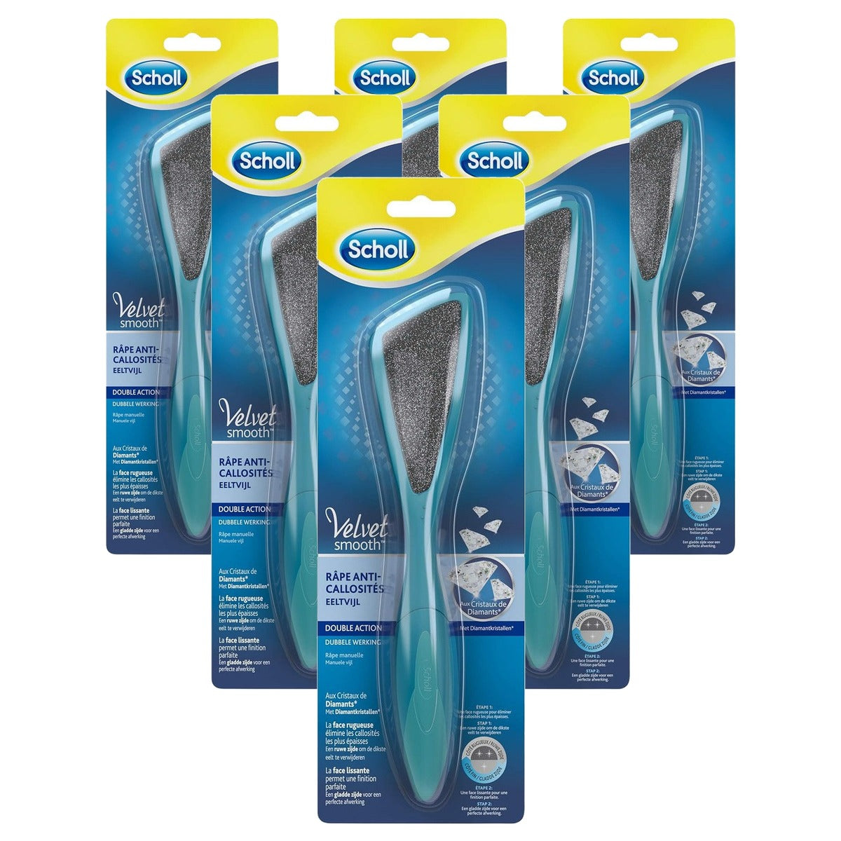 Dr. Scholl's Velvet Smooth Dual Action eeltverwijderaar - 6-pack