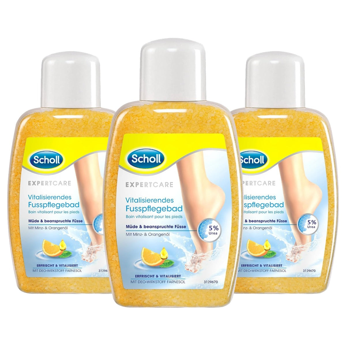 Dr. Scholl's Vitaliserend Voetbad 3 x 275 g - Voordeelverpakking
