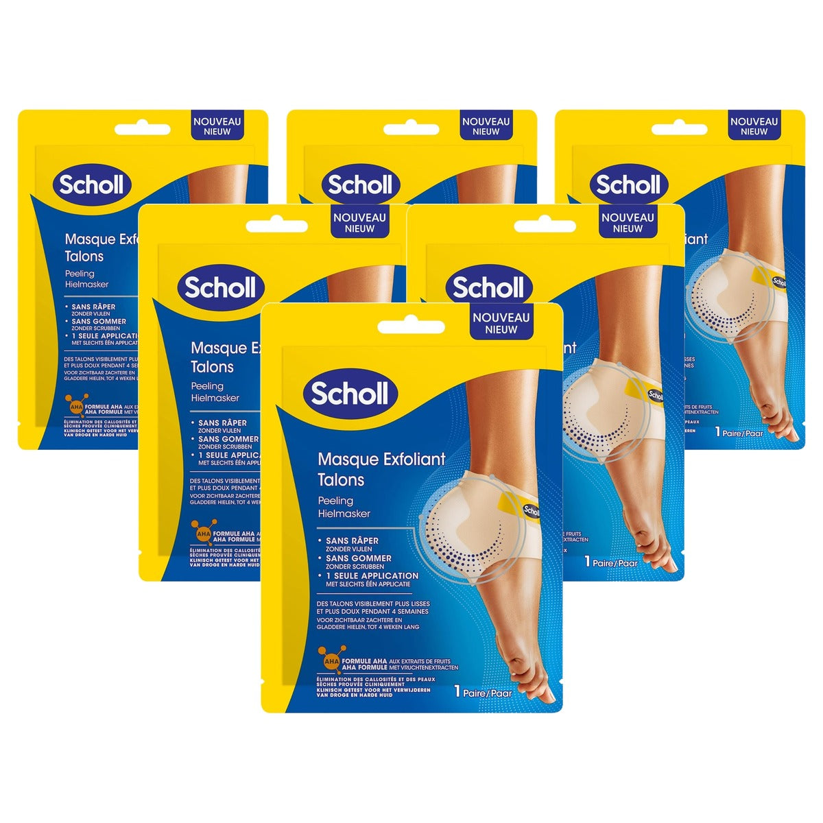 Dr. Scholl's Voetmasker Hielpeeling 2 sokken - 6-pack