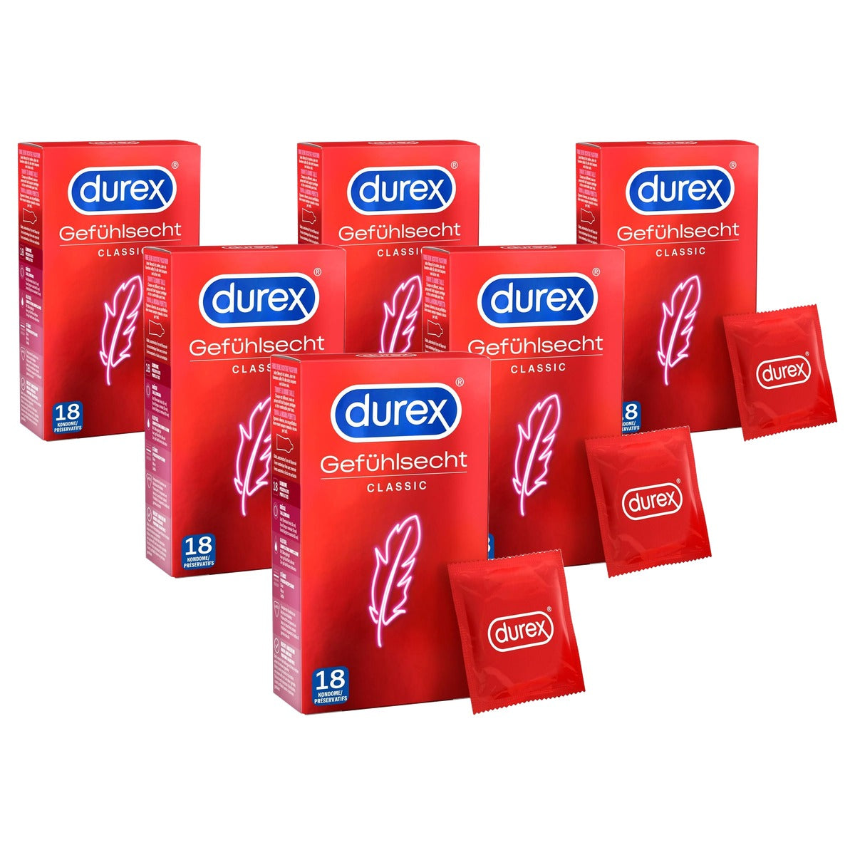 Durex Classic Gevoelsecht Condooms - 6-pack