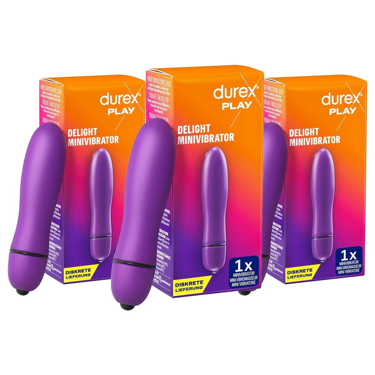 Durex Intense Delight Mini-Vibrator 3 x 1 stuk - Voordeelverpakking