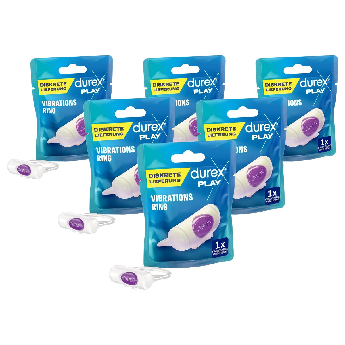 Durex Intense Vibrations penisring 6 x 1 stuks - Voordeelverpakking