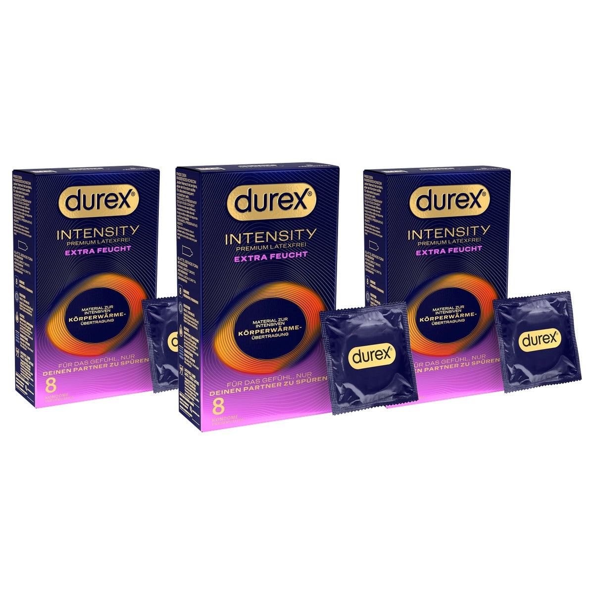 Durex Intensity Extra vochtige condooms ultradun 3 x 8 stuks - Voordeelverpakking