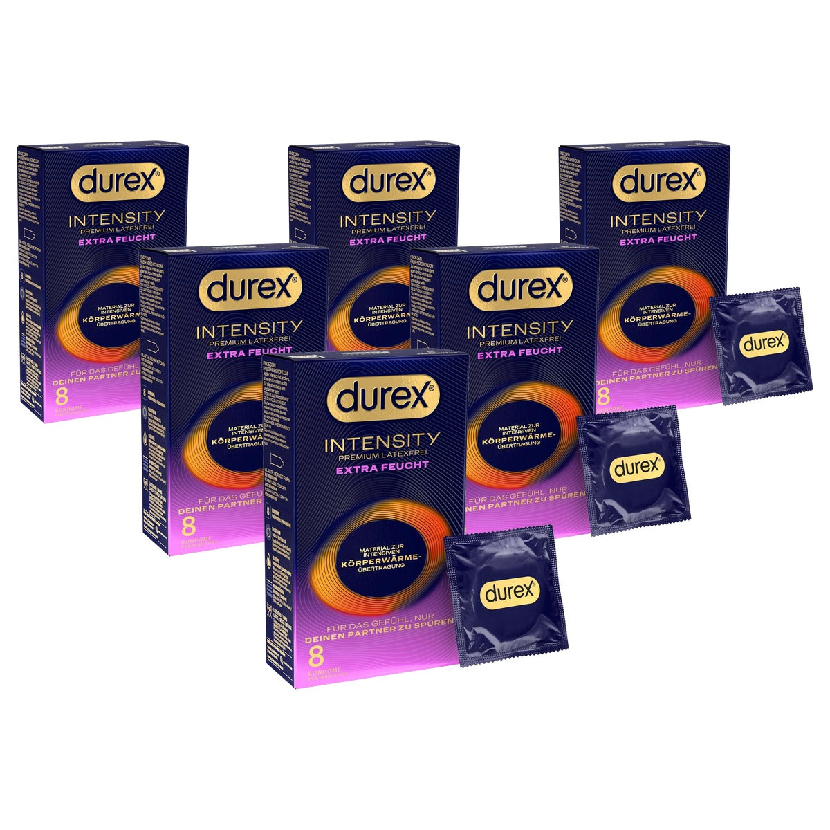 Durex Intensity Extra vochtige condooms ultradun 6 x 8 stuks - Voordeelverpakking