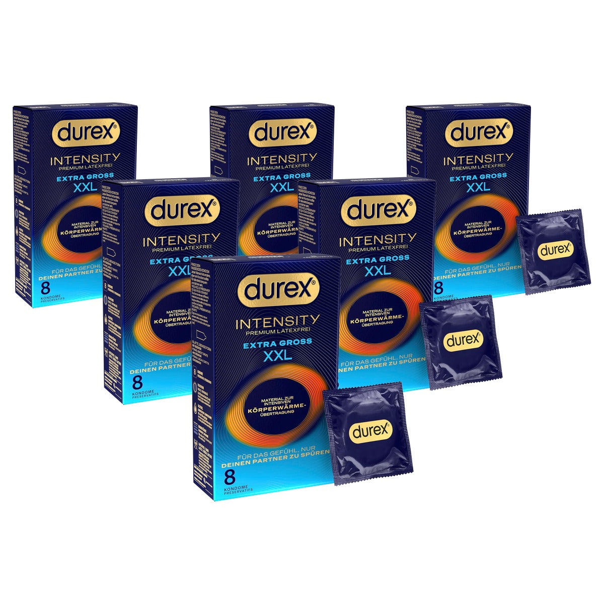 Durex Intensity XXL condooms extra groot ultradun 6 x 8 stuks - Voordeelverpakking