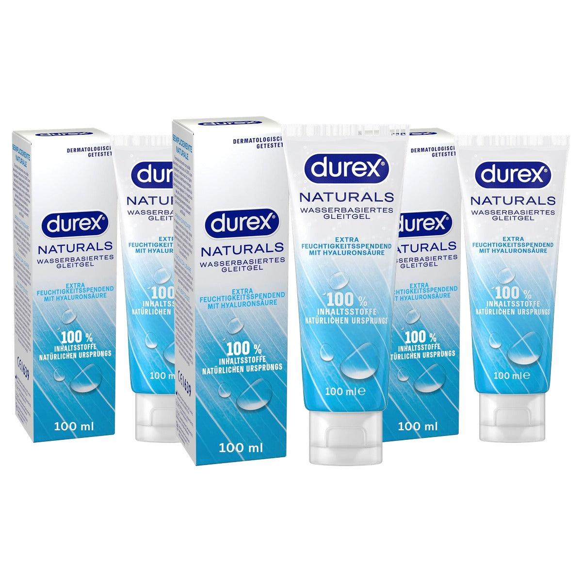 Durex Naturals Extra hydraterend glijmiddel 3 x 100 ml - Voordeelverpakking