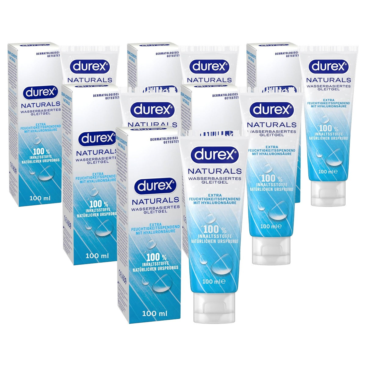 Durex Naturals Extra hydraterend glijmiddel 6 x 100 ml - Voordeelverpakking