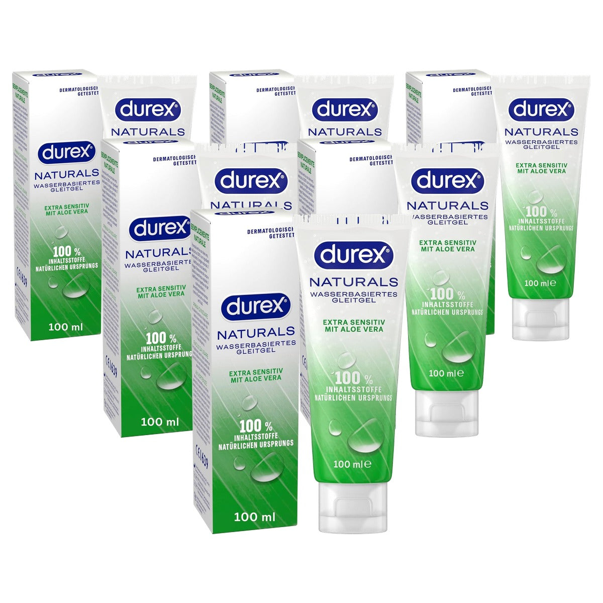 Durex Naturals Extra Sensitiv glijmiddel 6 x 100 ml - Voordeelverpakking