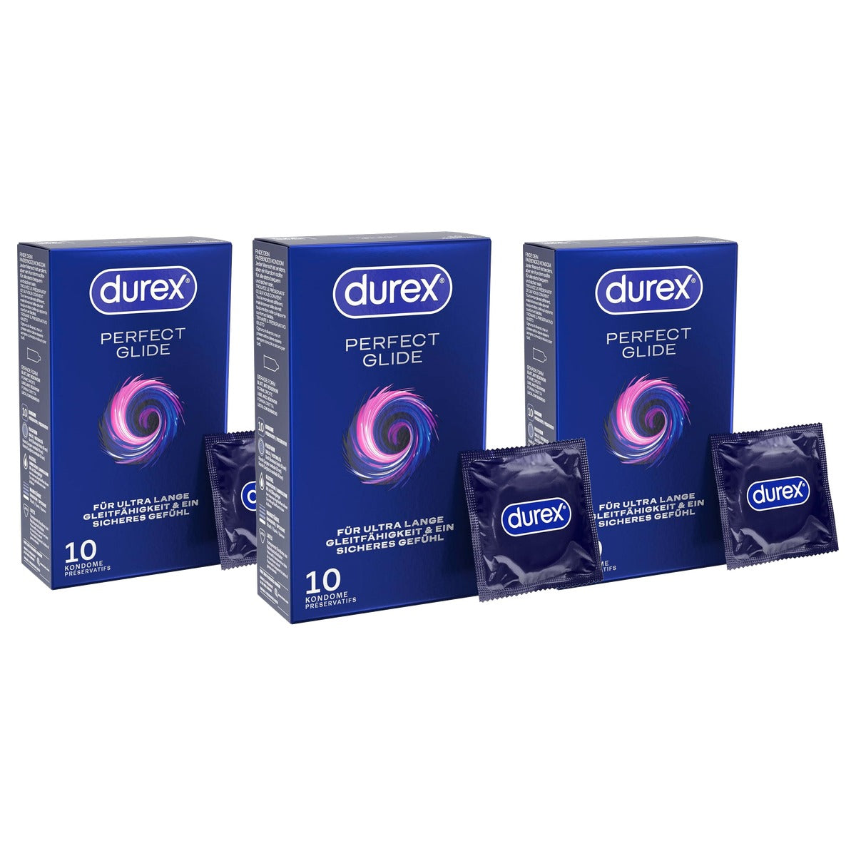 Durex Perfect Glide condooms 3 x 10 stuks - Voordeelverpakking