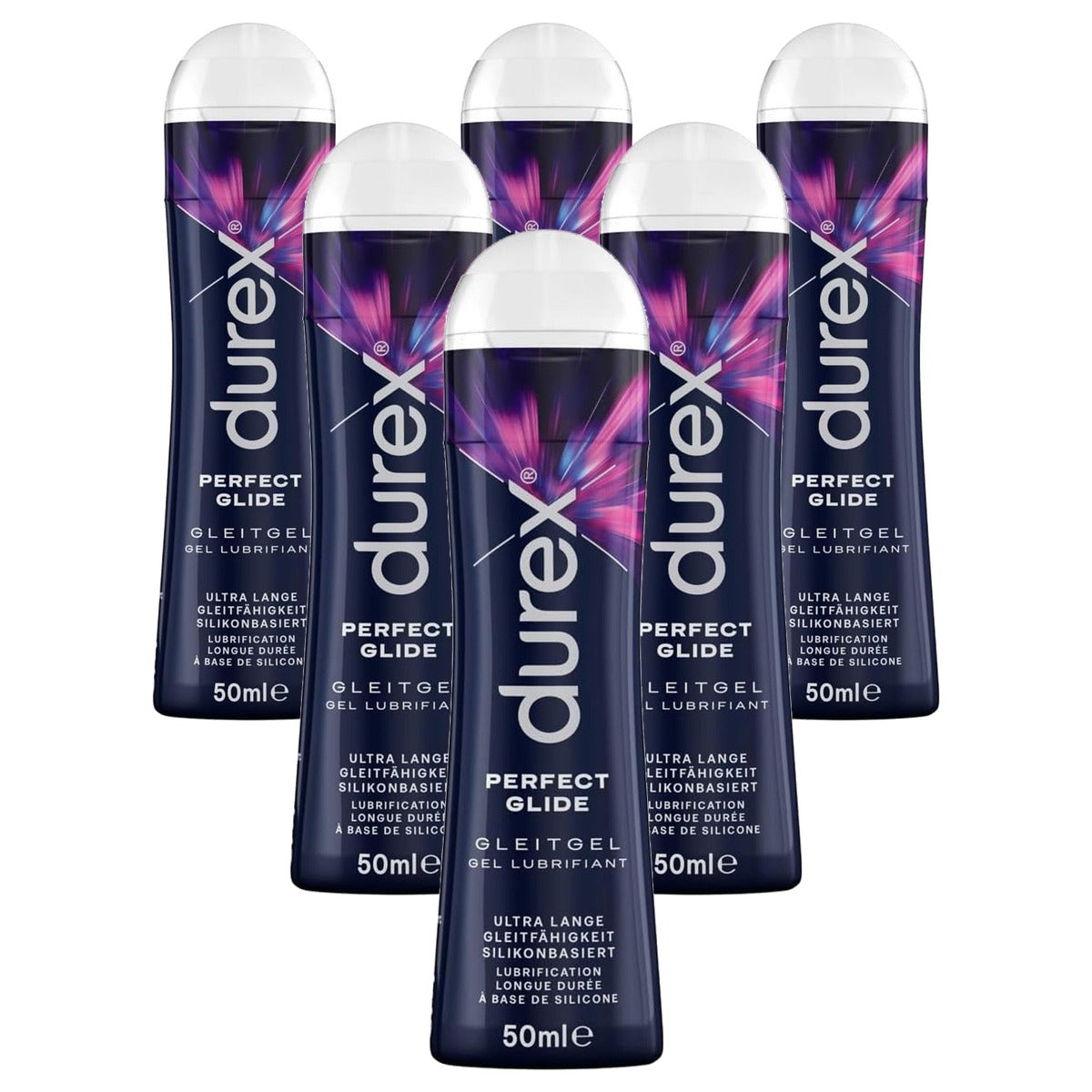 Durex Play Perfect Glide siliconen glijmiddel 6 x 50 ml - Voordeelverpakking