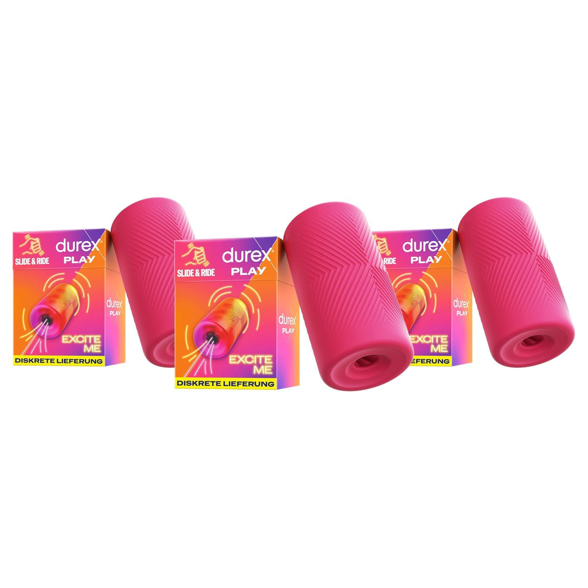 Durex Slide & Ride Masturbatiehoes 3 x 1 stuk - Voordeelverpakking