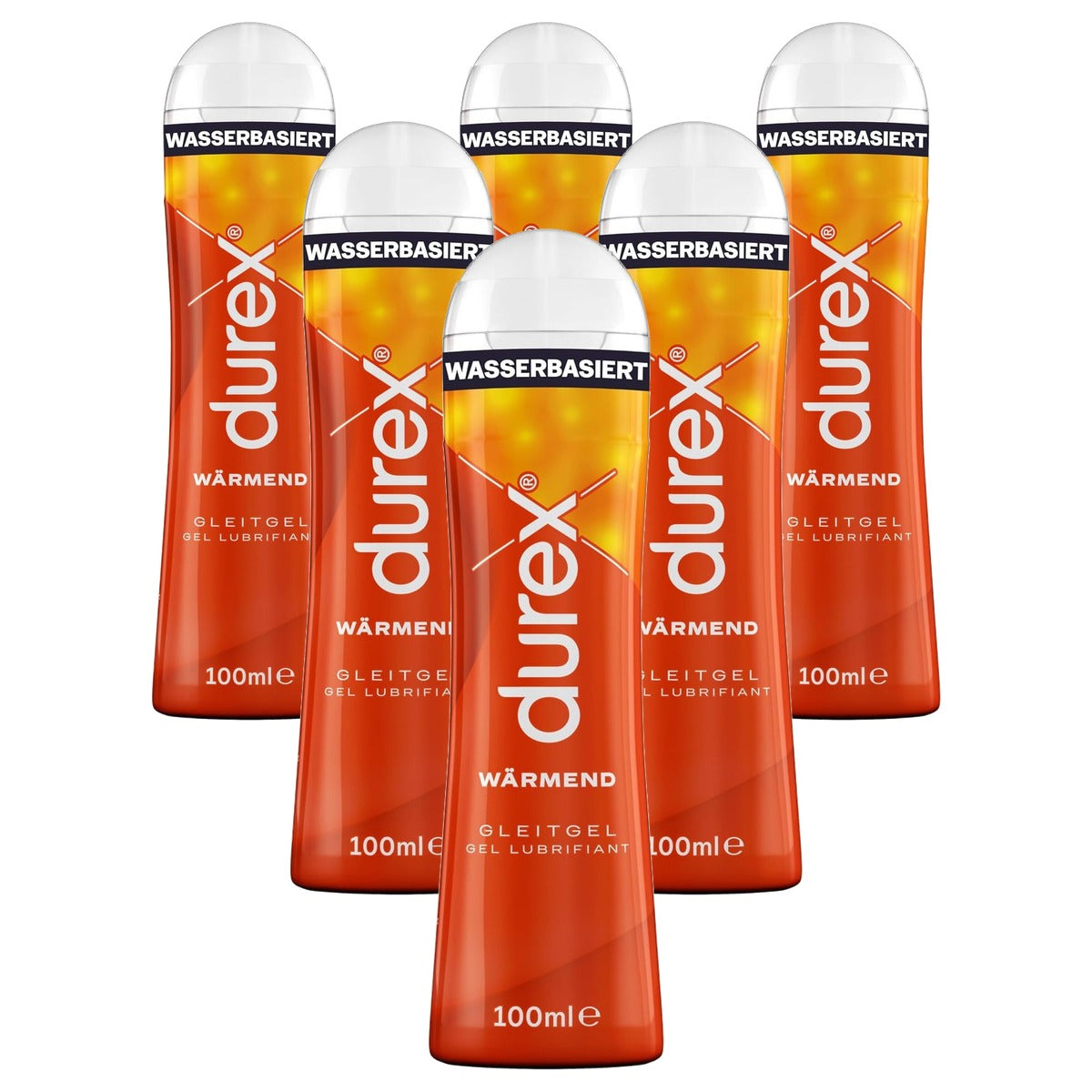 Durex Verwarmend glijmiddel 6 x 100 ml - Voordeelverpakking