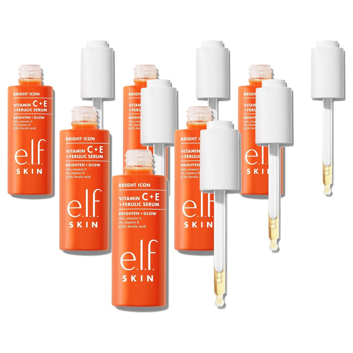 e.l.f. Skin Bright Icon Vitamine C + E + Ferulic Serum 30 ml - 6 stuks