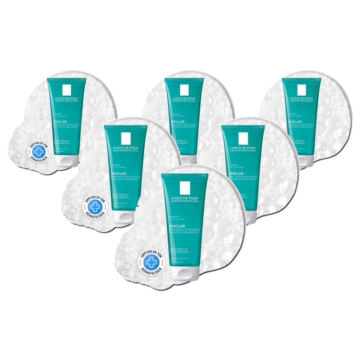 La Roche-Posay Effaclar Micropeeling Reinigingsgel Gezicht en Lichaam 200 ml - 6-pack