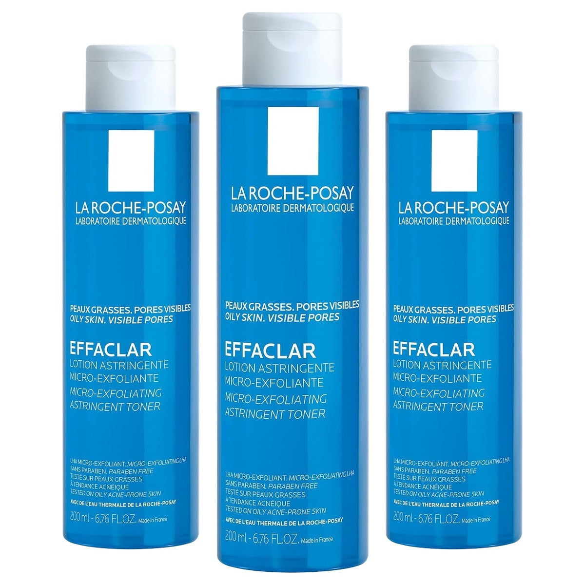 La Roche-Posay Effaclar Poriënverfijnende Lotion 200 ml - 3-pack