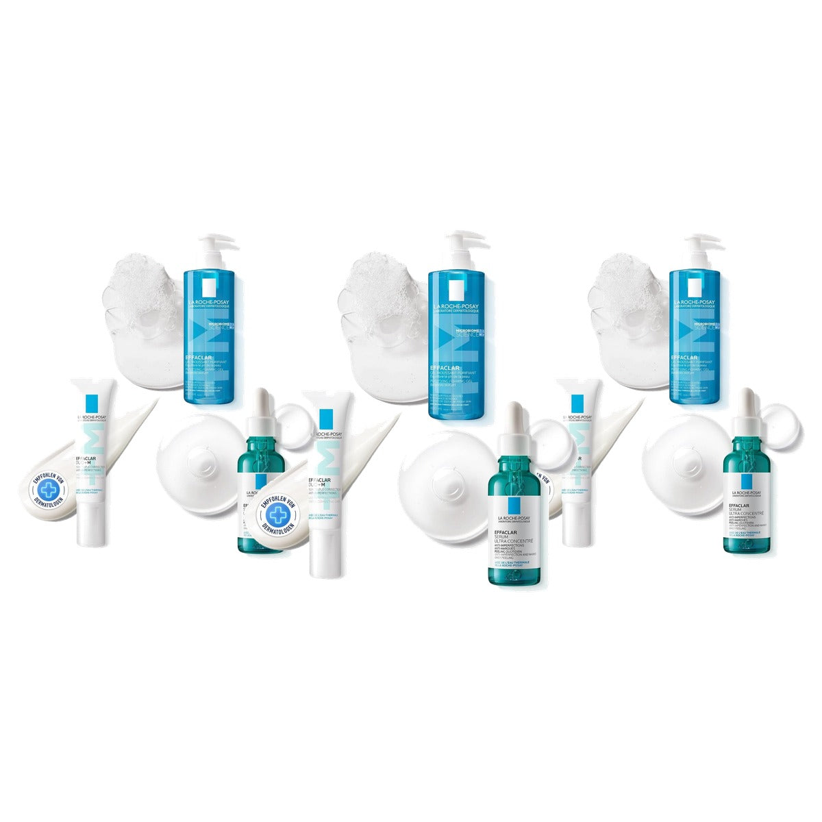 La Roche-Posay Effaclar Set met Reinigingsgel, Duo+M Crème en Peelingserum - 3-pack
