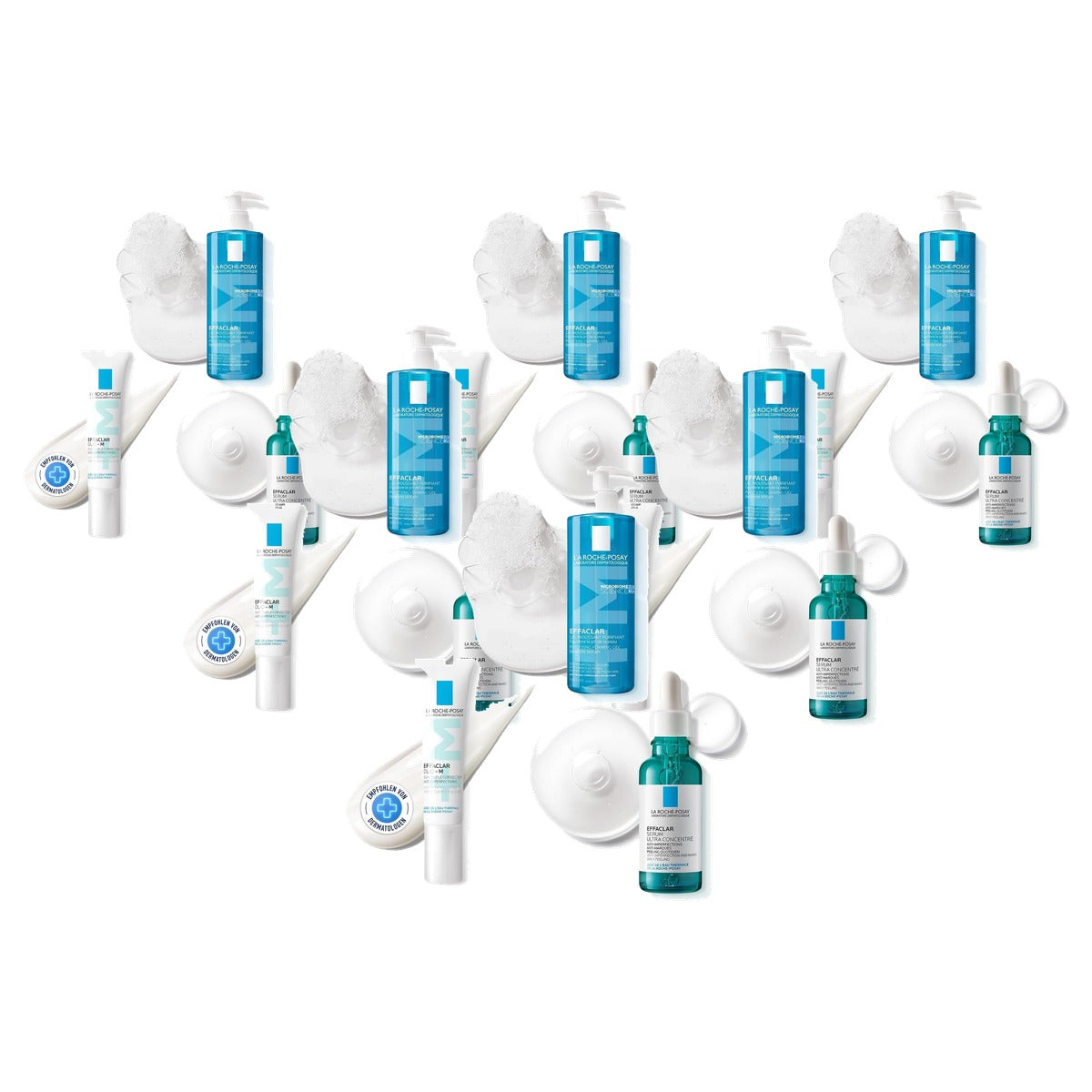 La Roche-Posay Effaclar Set met Reinigingsgel, Duo+M Crème en Peelingserum - 6-pack