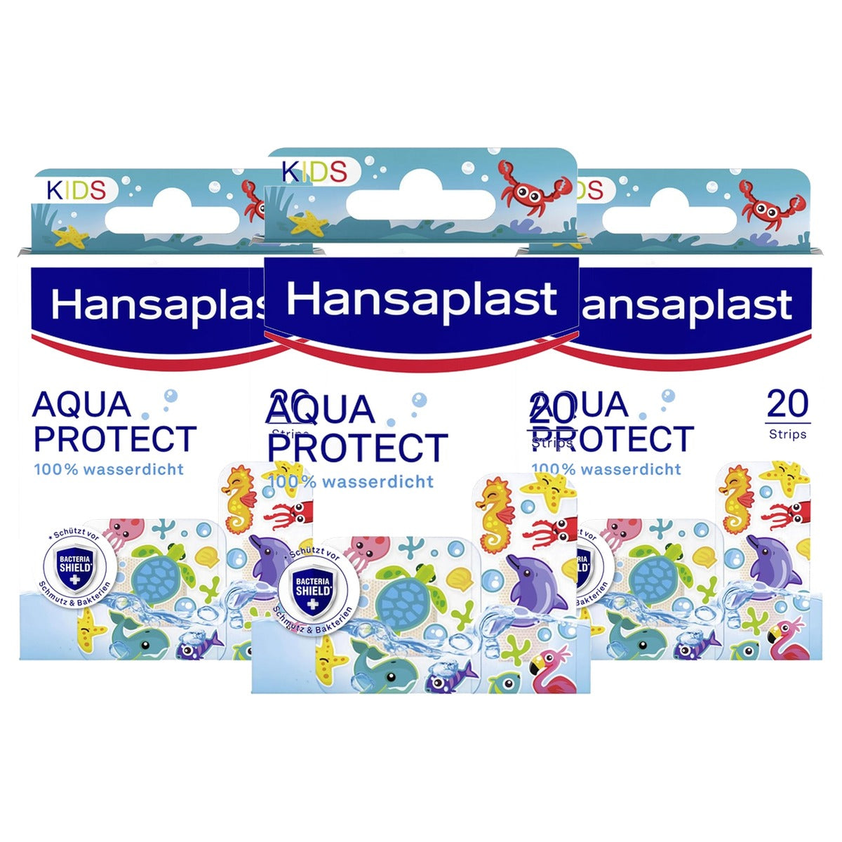 Hansaplast Aqua Protect kinderpleister 20 strips - 3-pack