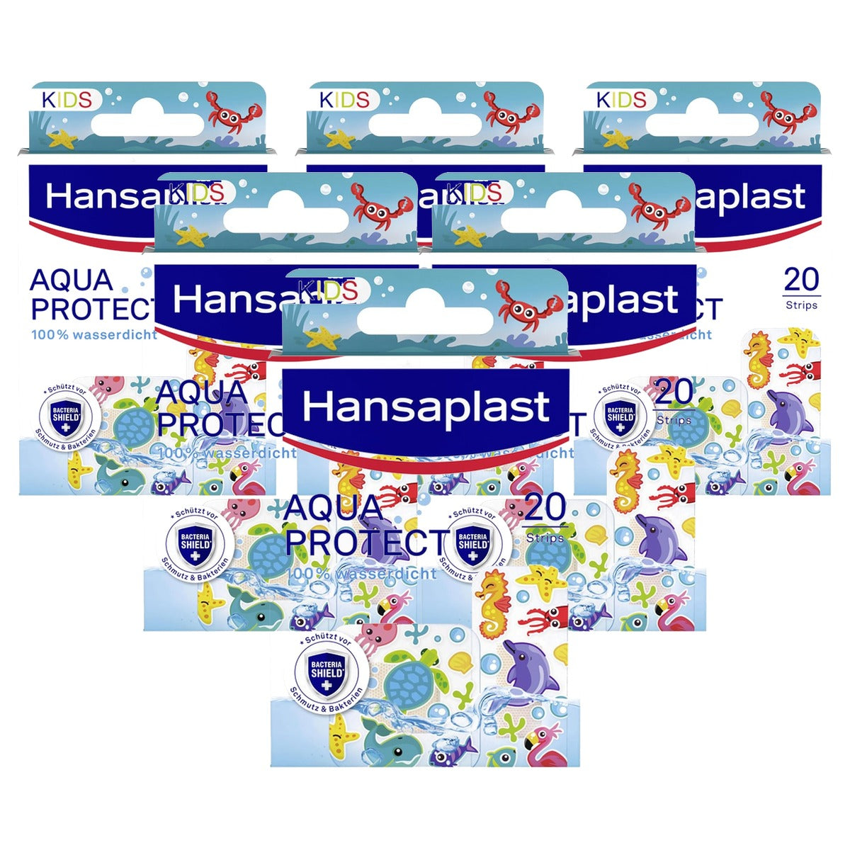 Hansaplast Aqua Protect kinderpleister 20 strips - 6-pack