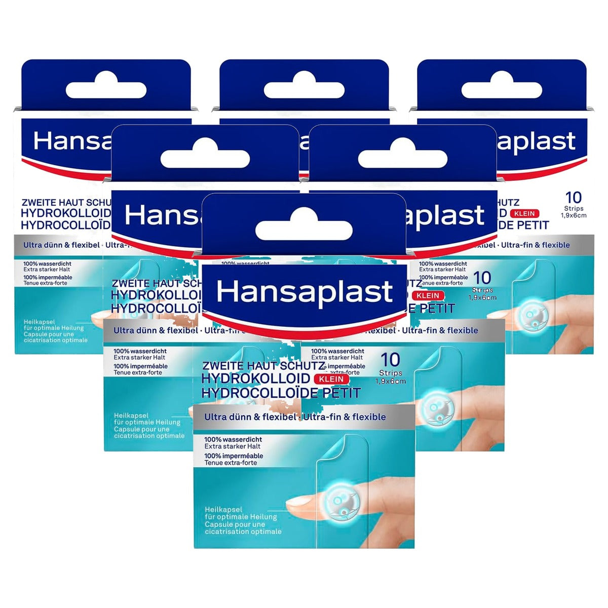 Elastoplast Hansaplast Tweede huidbeschermingspleister klein (10 strips) - 6-pack