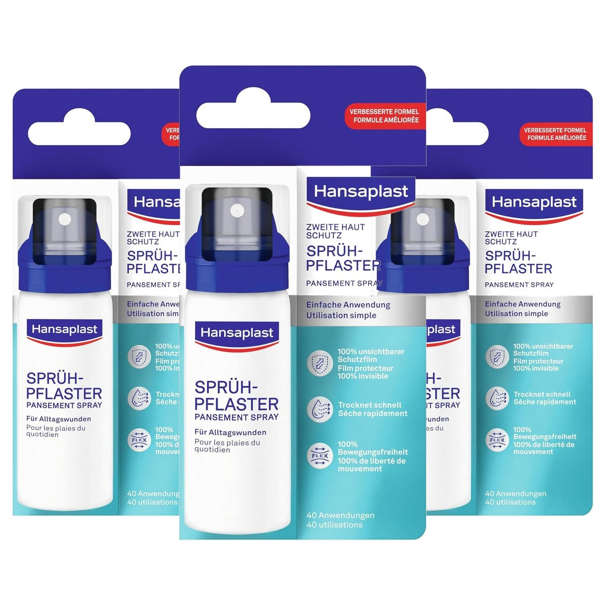 Elastoplast Hansaplast Spuitpleister 3 x 40 ml - Voordeelverpakking