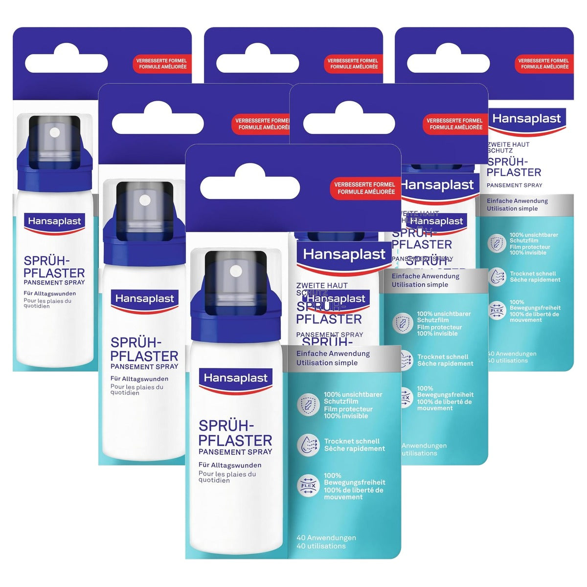 Elastoplast Hansaplast Spuitpleister 6 x 40 ml - Voordeelverpakking