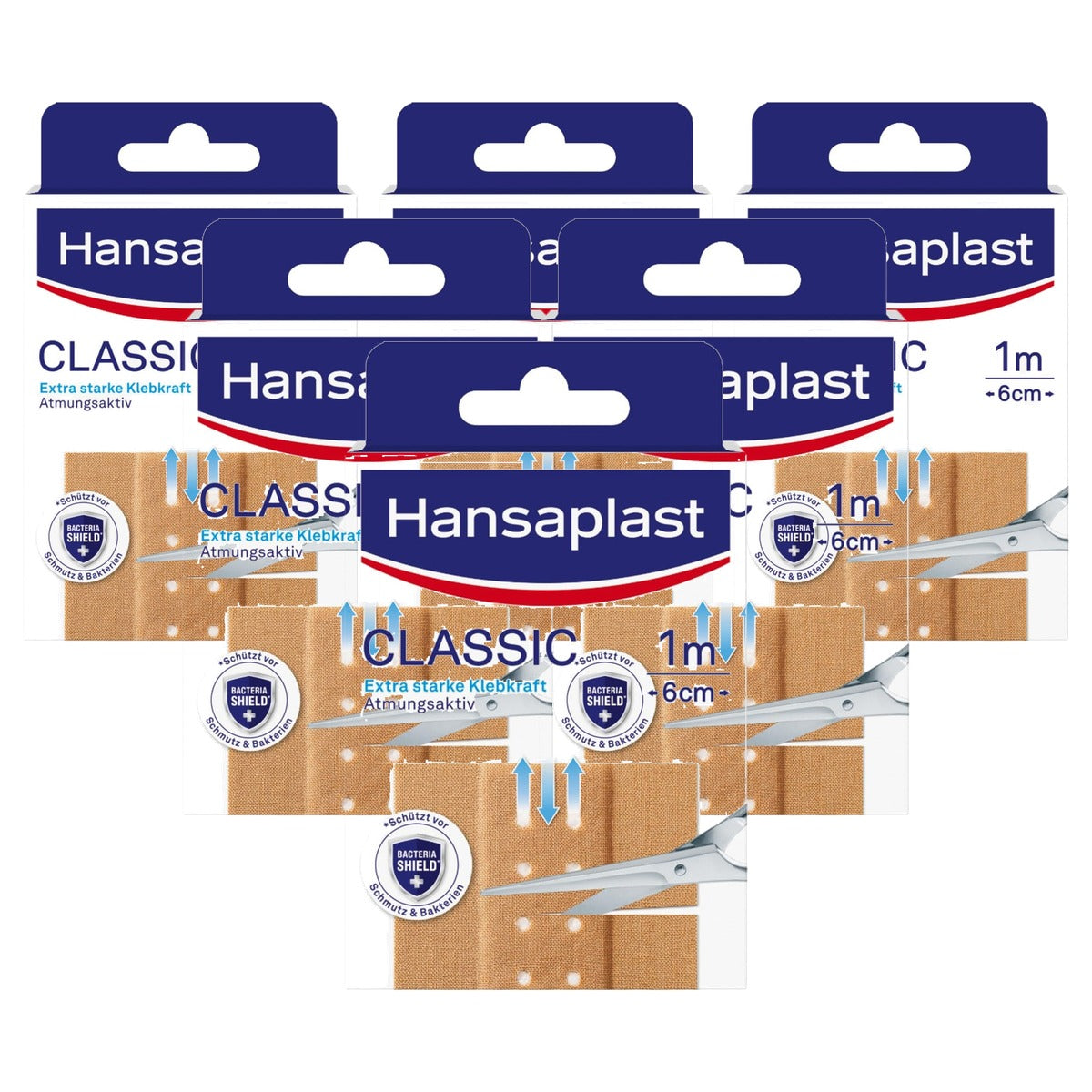 Elastoplast Klassieke pleister 1 m x 6 cm - 6-pack