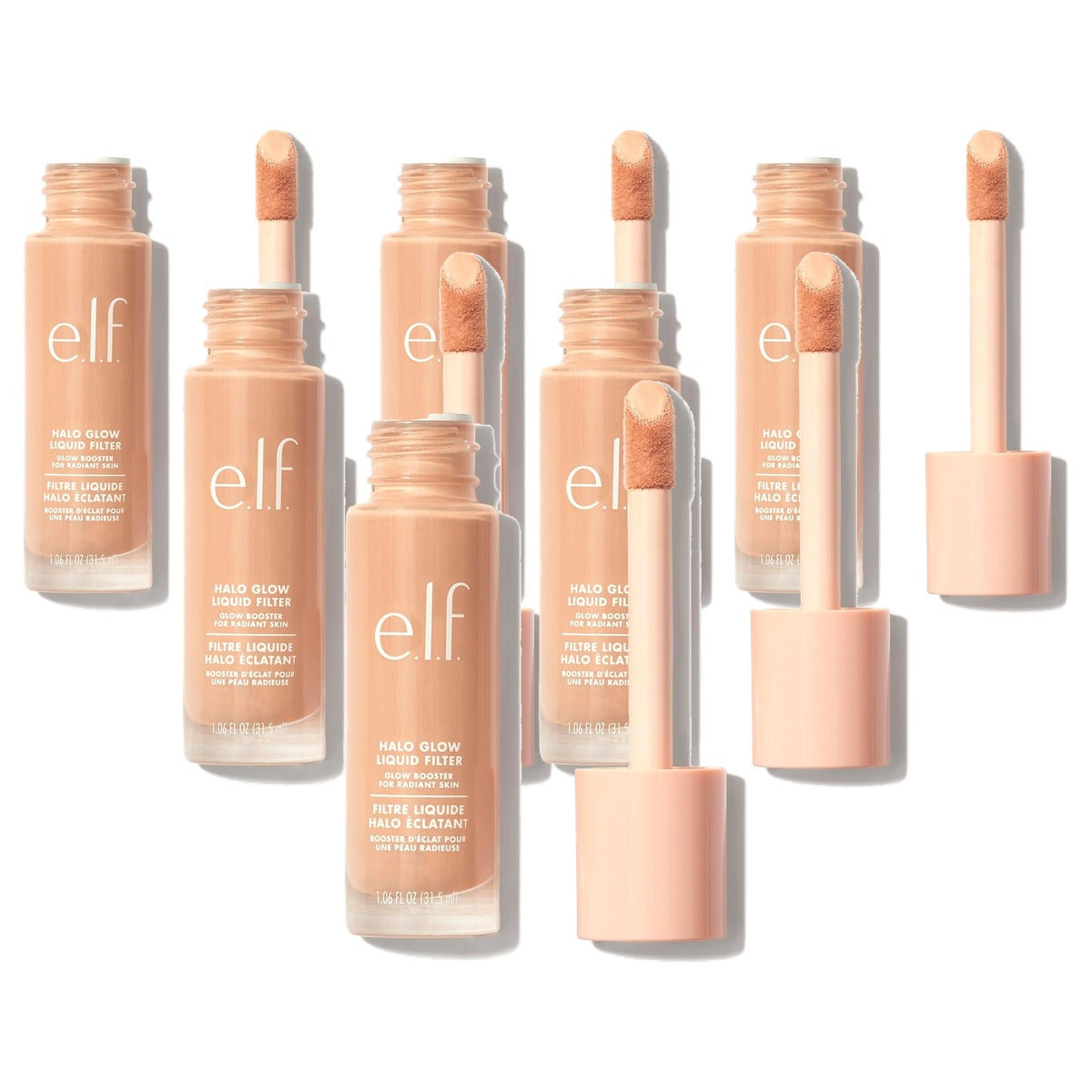 e.l.f. Halo Glow Liquid Filter 3 licht/medium - 6 stuks