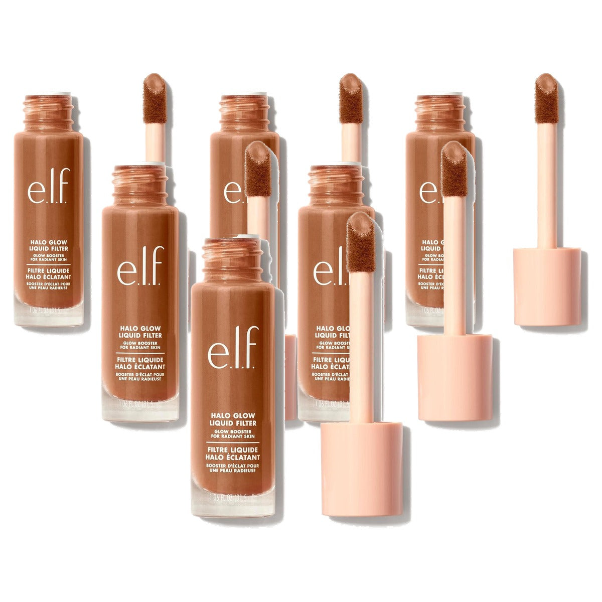 e.l.f. Halo Glow Liquid Filter 6 Tan/Deep - 6 stuks