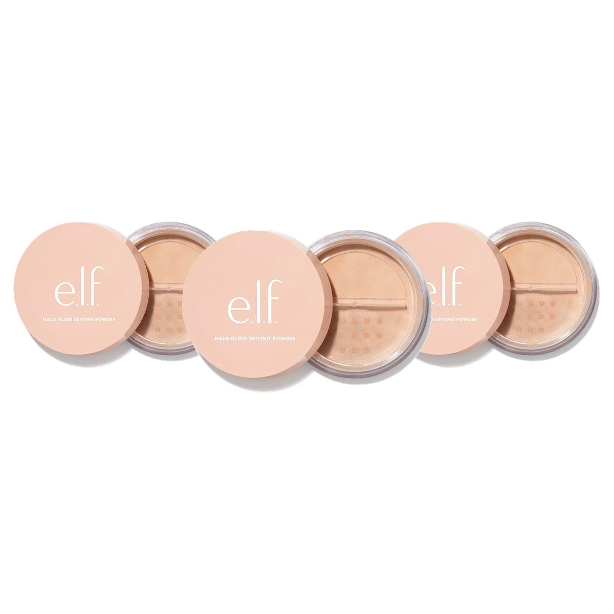 e.l.f. Halo Glow Setting Powder Medium 6,8 g - 3 stuks