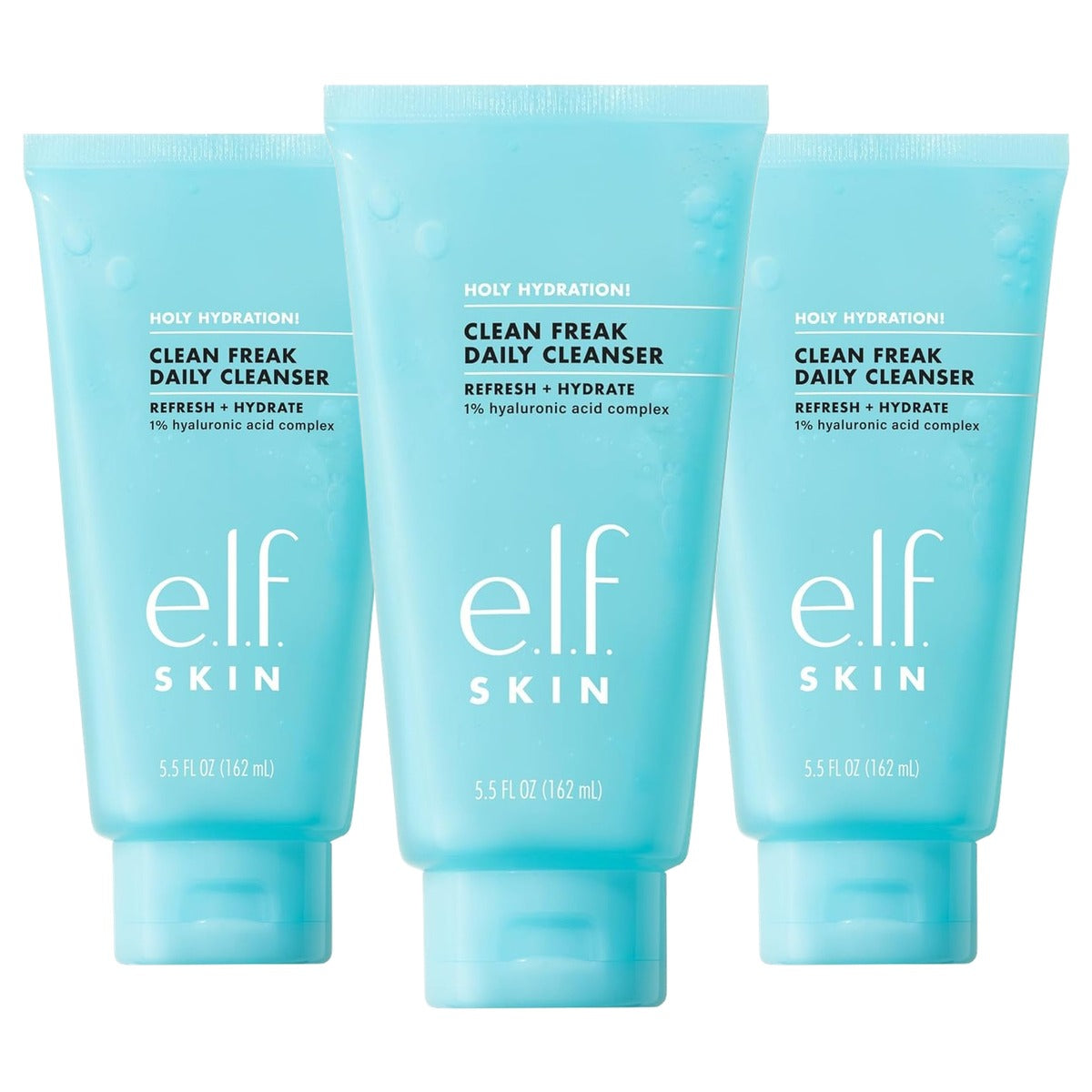 e.l.f. Skin Holy Hydration! Clean Freak Daily Cleanser 162 ml - 3 stuks