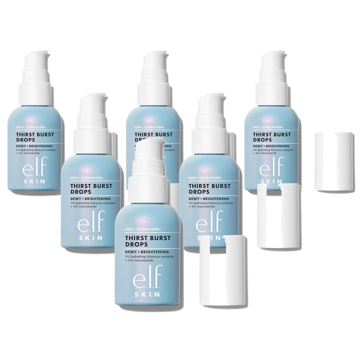 e.l.f. Holy Hydration! Thirst Burst Drops Gel Serum Drops - 6 stuks