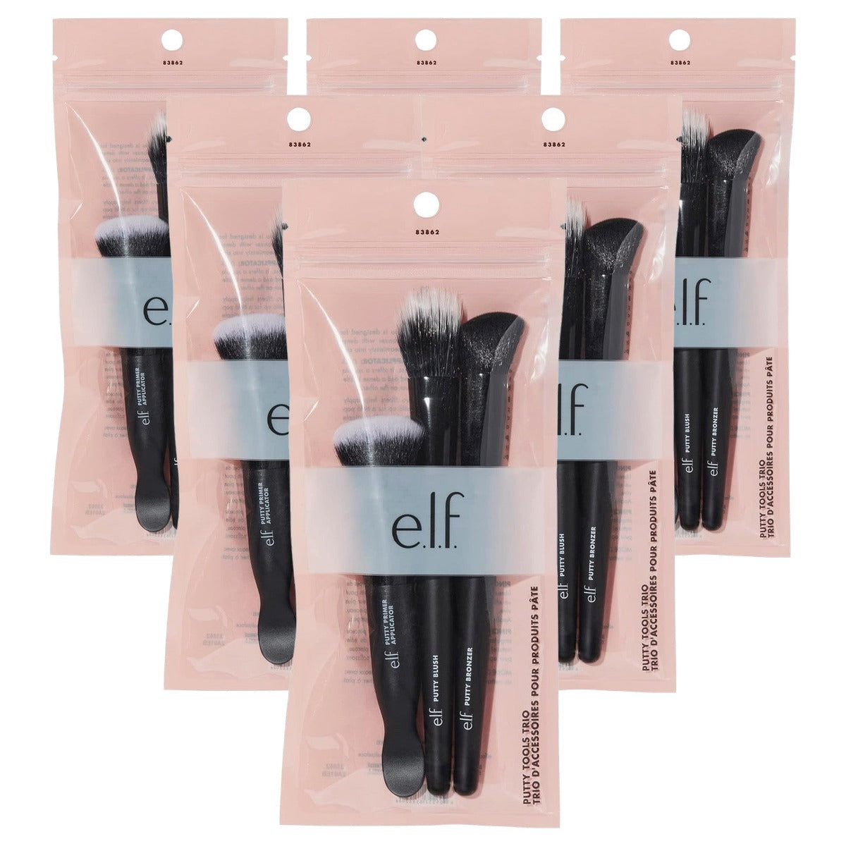 e.l.f. Putty Tools Trio – 3 make-upkwasten – 6 stuks