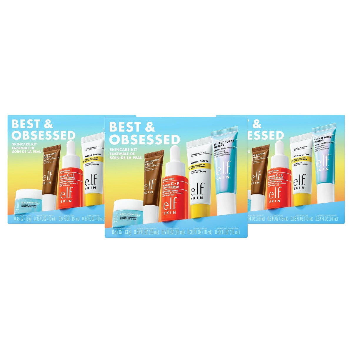 e.l.f. Skin Best & Obsessed Skincare Kit - 3 stuks