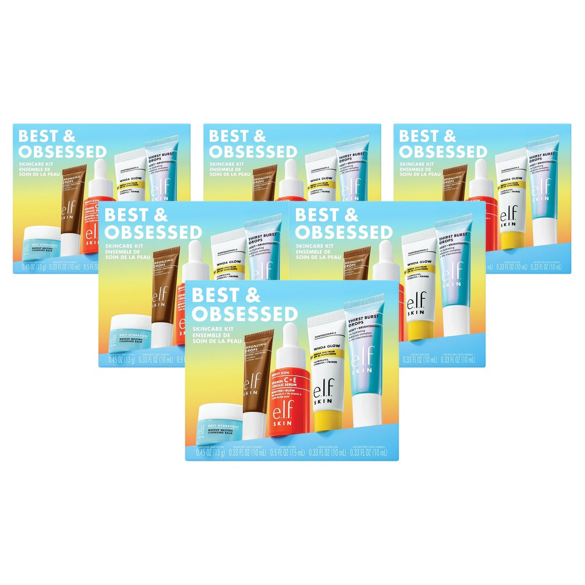 e.l.f. Skin Best & Obsessed Skincare Kit - 6 stuks