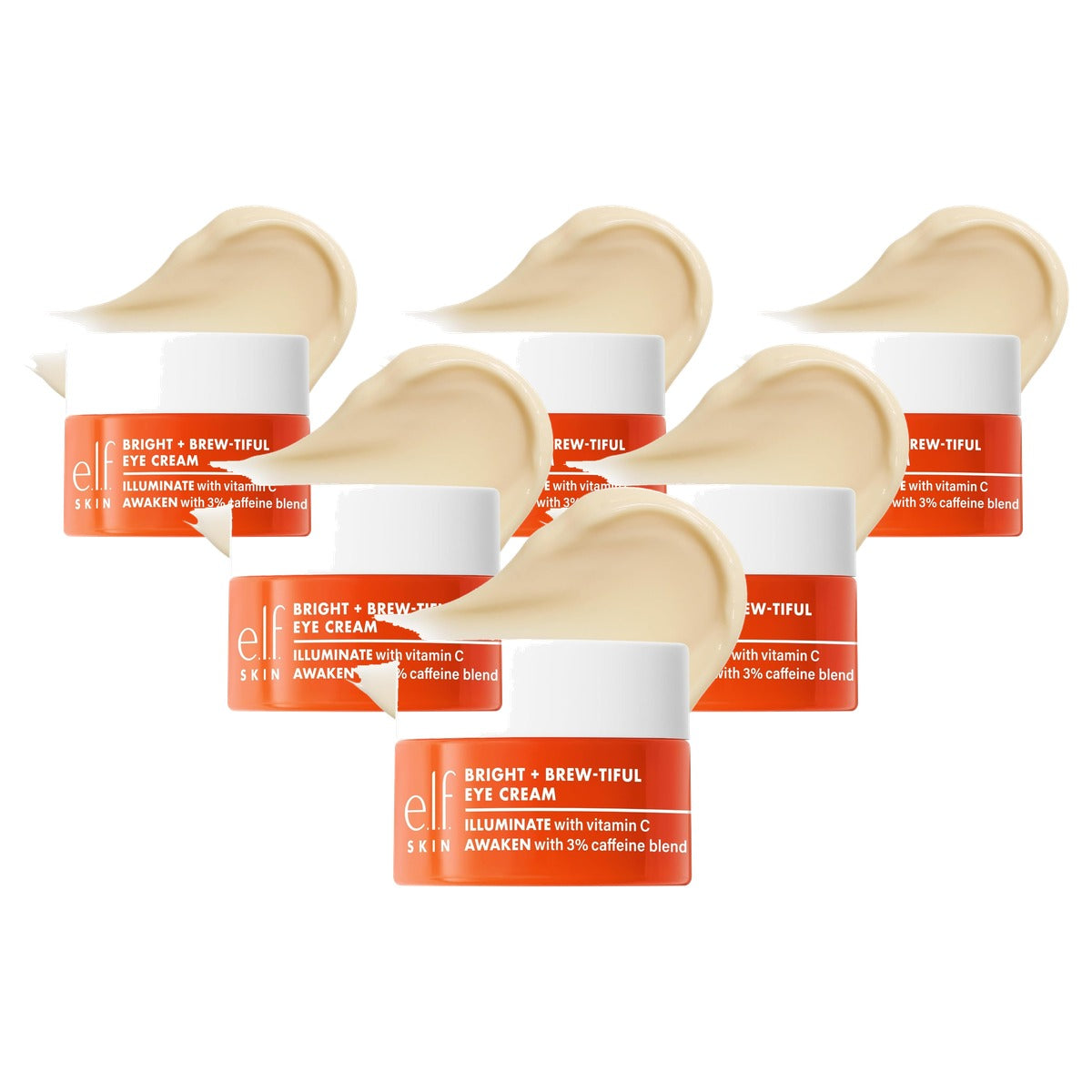 e.l.f. Skin Bright + Brew-tiful Eye Cream Mini - 6 stuks