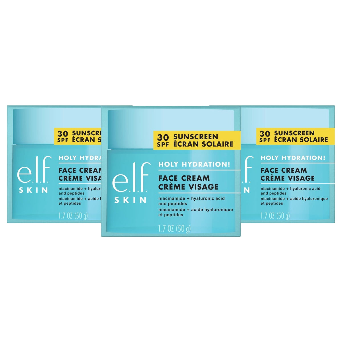 e.l.f. Skin Holy Hydration! Face Cream SPF 30 50 g - 3 stuks